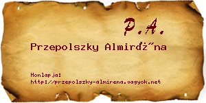 Przepolszky Almiréna névjegykártya